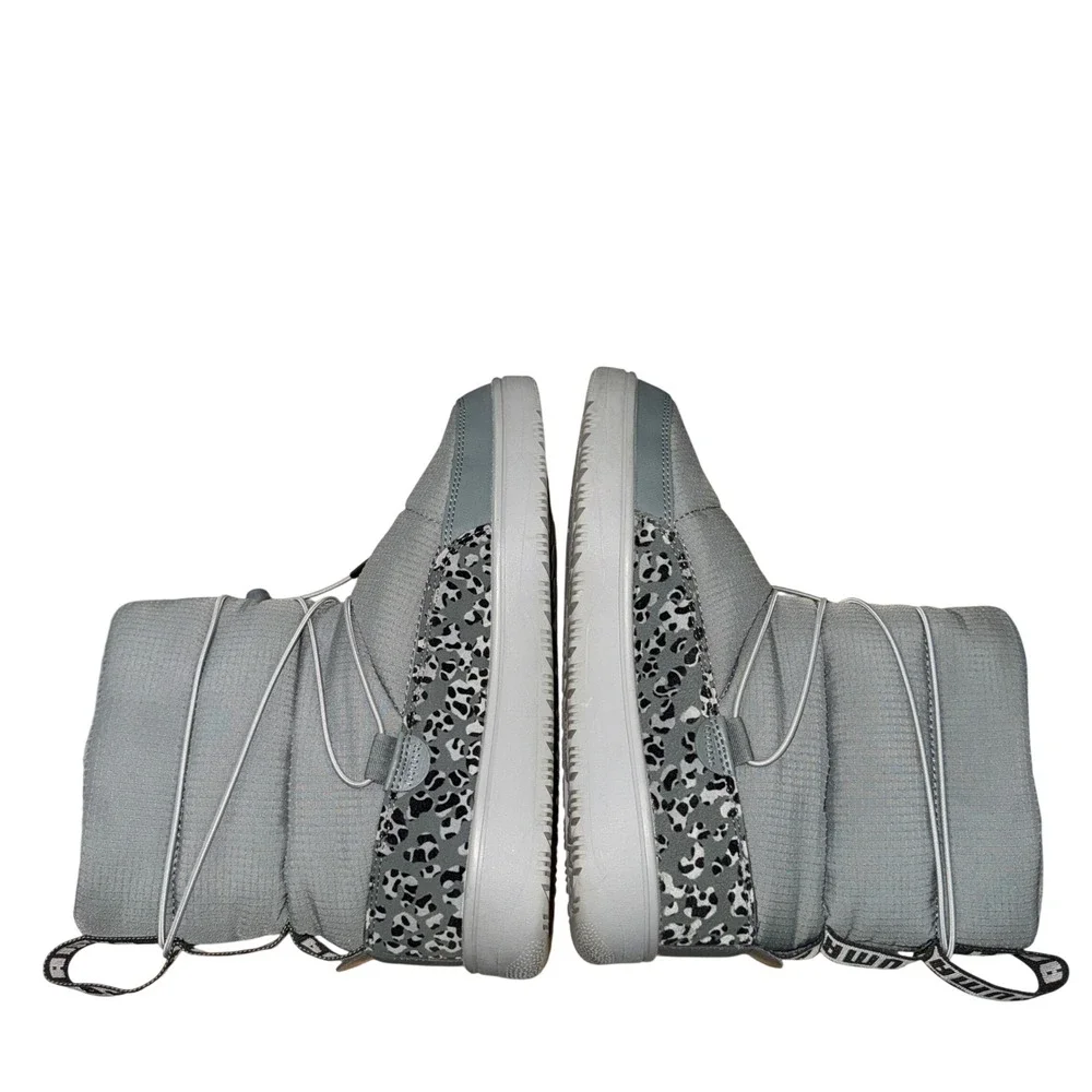Puma Snowbae Winter Boots Womens 8.5 Pre-Owned Snow Boots Grey Leopard 398890-02